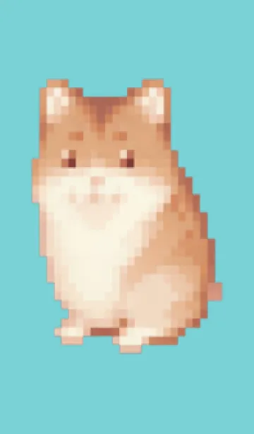 [LINE着せ替え] ハムスターのドット絵のきせかえ Beige 04の画像1