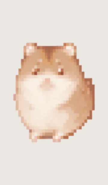 [LINE着せ替え] ハムスターのドット絵のきせかえ Beige 01の画像1