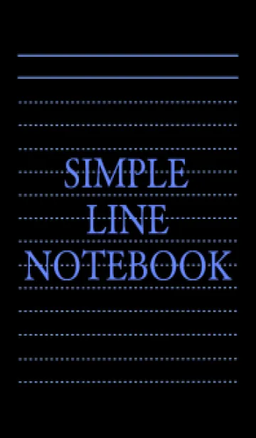 [LINE着せ替え] シンプルブルー点線ノート/ブラックの画像1