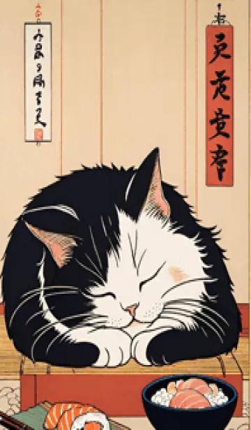 浮世絵 ミャオミャオ猫 dac33cの着せ替えメイン画像