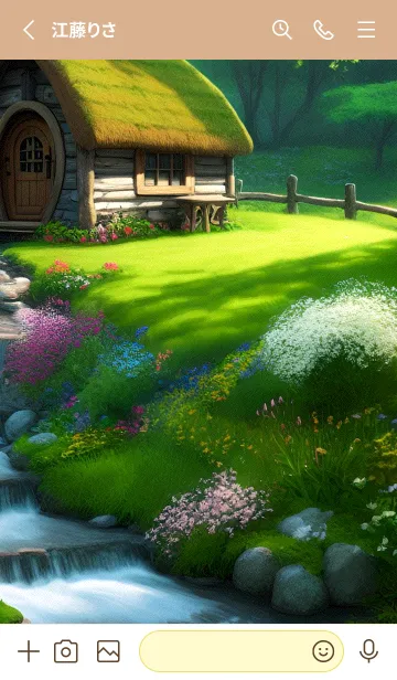 [LINE着せ替え] 川辺の小屋 Op0GNの画像2