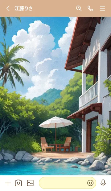 [LINE着せ替え] 海辺のバケーションコテージ NUG1lの画像2
