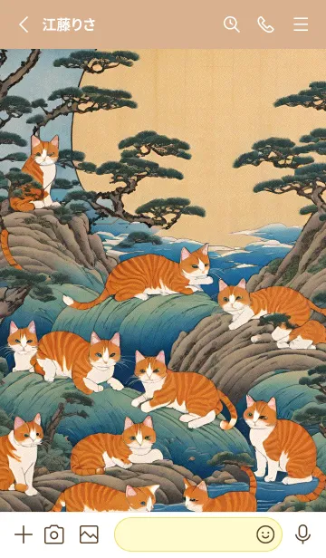 [LINE着せ替え] 一堆猫 浮世绘 oYxptの画像2