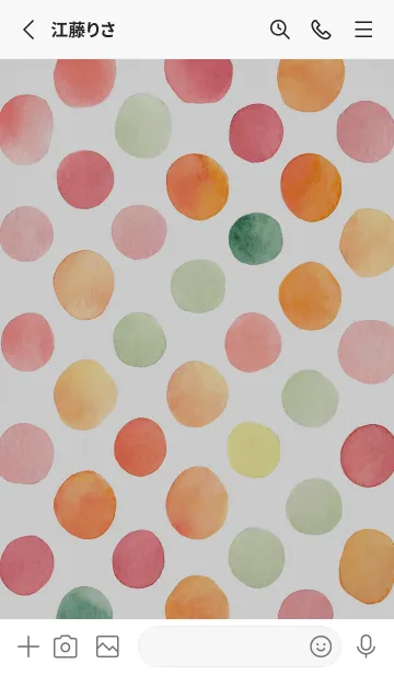 [LINE着せ替え] 【シンプル】ドットパターンの着せかえ#13の画像2