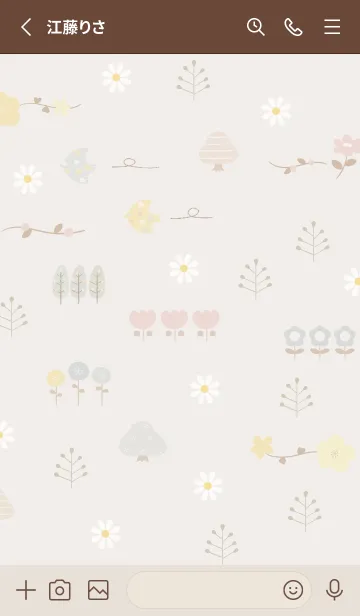 [LINE着せ替え] brown garden03_1の画像2