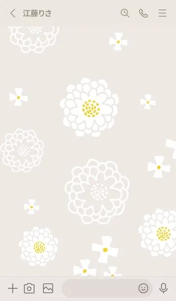 [LINE着せ替え] 白い花 ダンス6の画像2