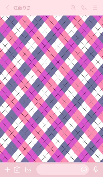 [LINE着せ替え] アーガイル チェック /26の画像2