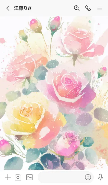 [LINE着せ替え] 薔薇(バラ)の花の着せかえ(R4199)の画像2