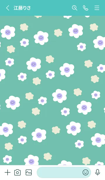 [LINE着せ替え] ミニ スマイル フラワーズ 23の画像2