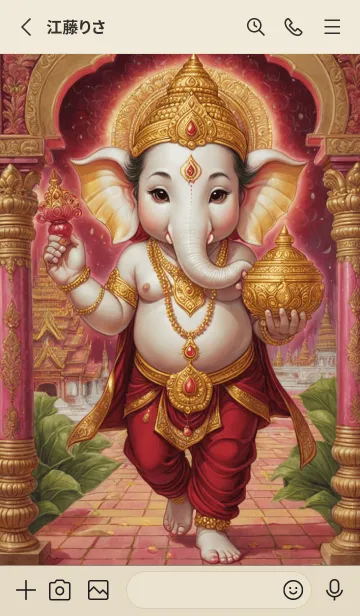 [LINE着せ替え] Red Ganesha -Rich & Rich Theme (JP)の画像2