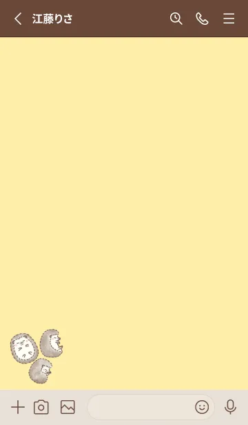 [LINE着せ替え] ぎっしりおひるねハリネズミ -yellow-の画像2