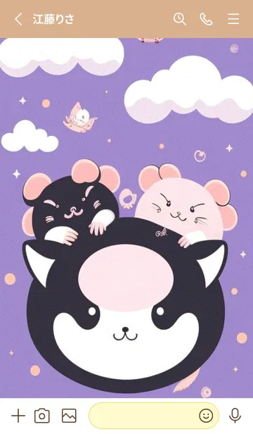 [LINE着せ替え] 可愛い小さなマウス 快適な良い日 dL4Acの画像2