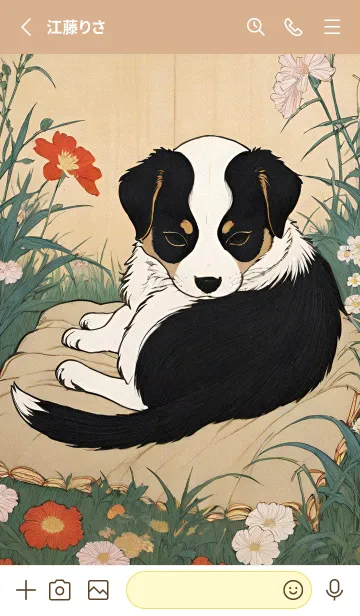 [LINE着せ替え] 浮世絵 ミャオミャオ猫 3BD365の画像2