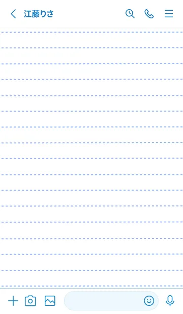 [LINE着せ替え] シンプルブルー点線ノート/ホワイトの画像2