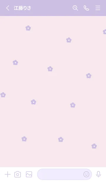 [LINE着せ替え] お花柄（purplepink)の画像2