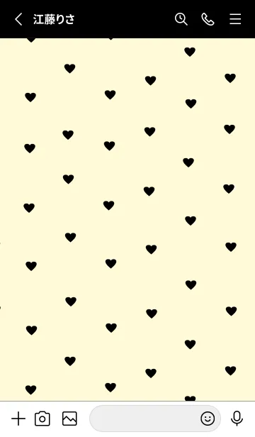 [LINE着せ替え] pattern_heart :blackyellowの画像2