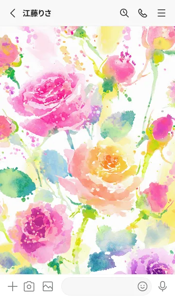 [LINE着せ替え] 薔薇(バラ)の花の着せかえ(R4203)の画像2